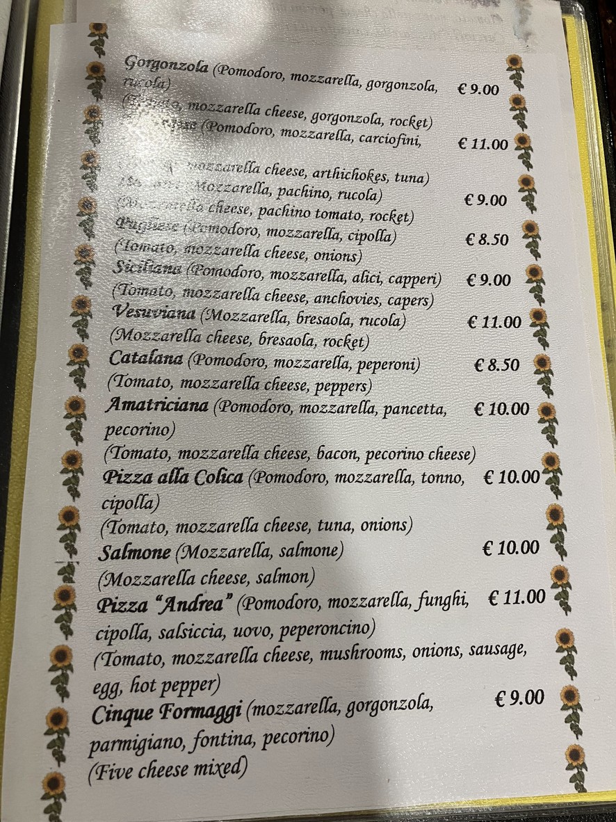 Ristorante Pizzería Andrea menu 3