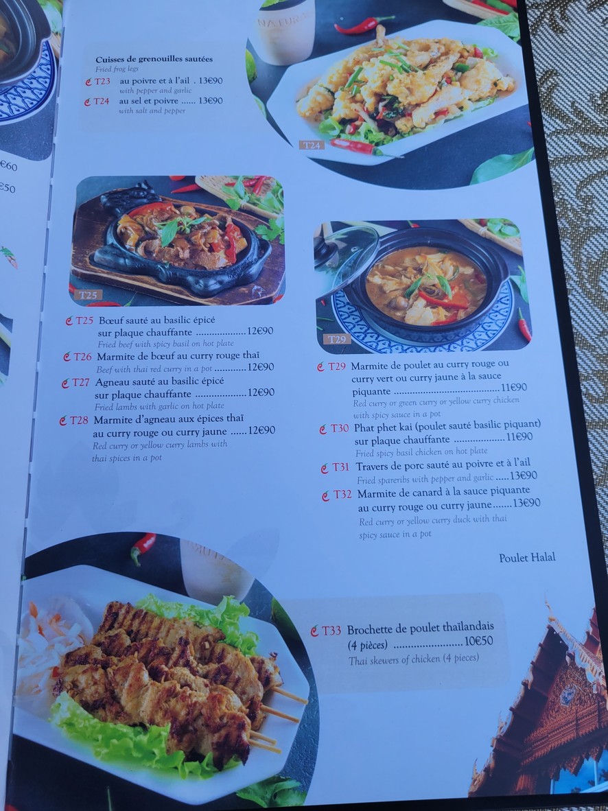 Chez Pailine menu 2