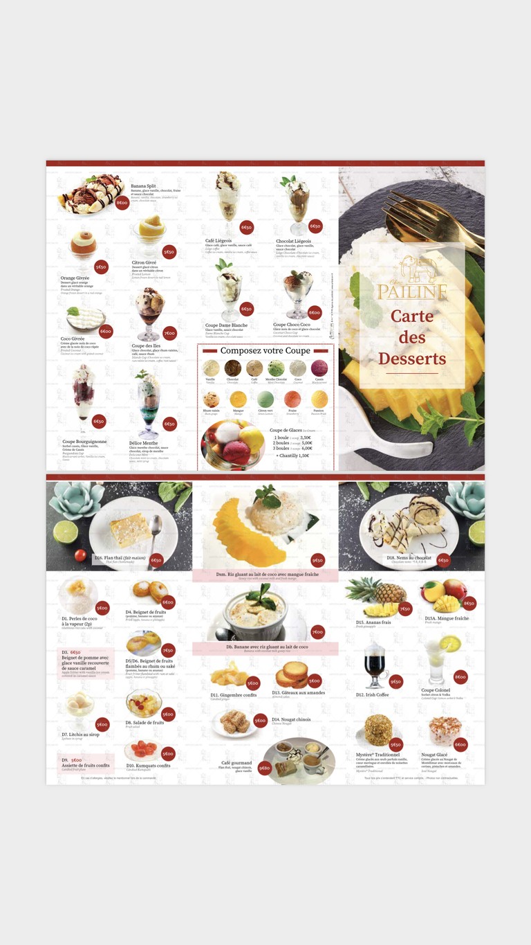 Chez Pailine menu 5