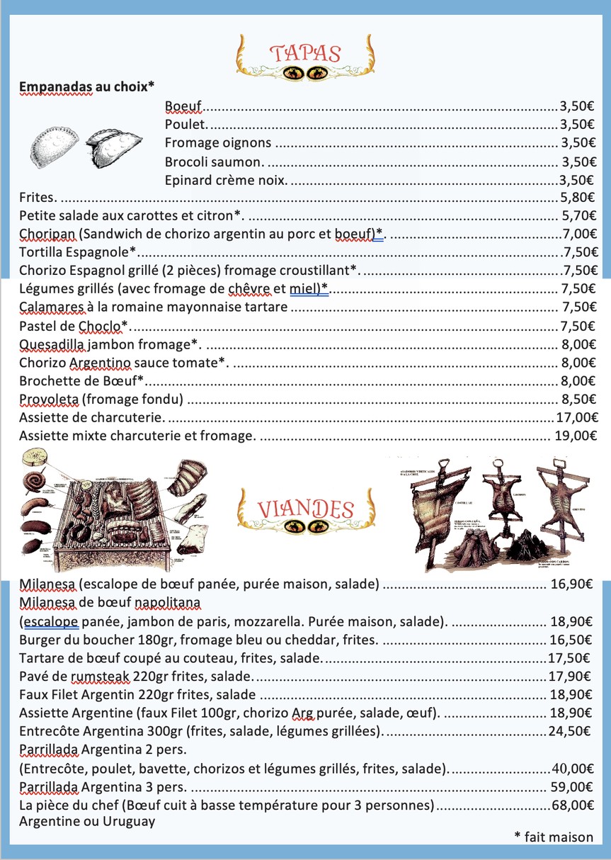 Le Progrès menu 1