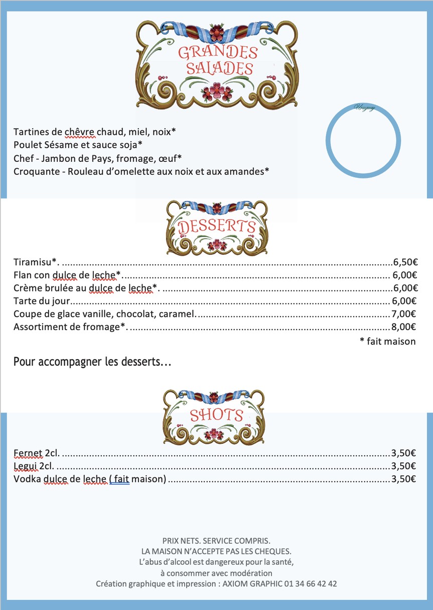 Le Progrès menu 2