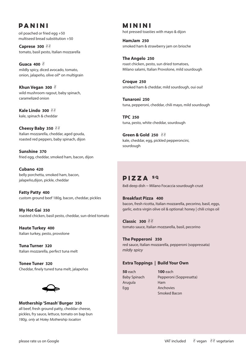 Holey Artisan Bakery and Cafe, Soi Ruamrudee menu 3
