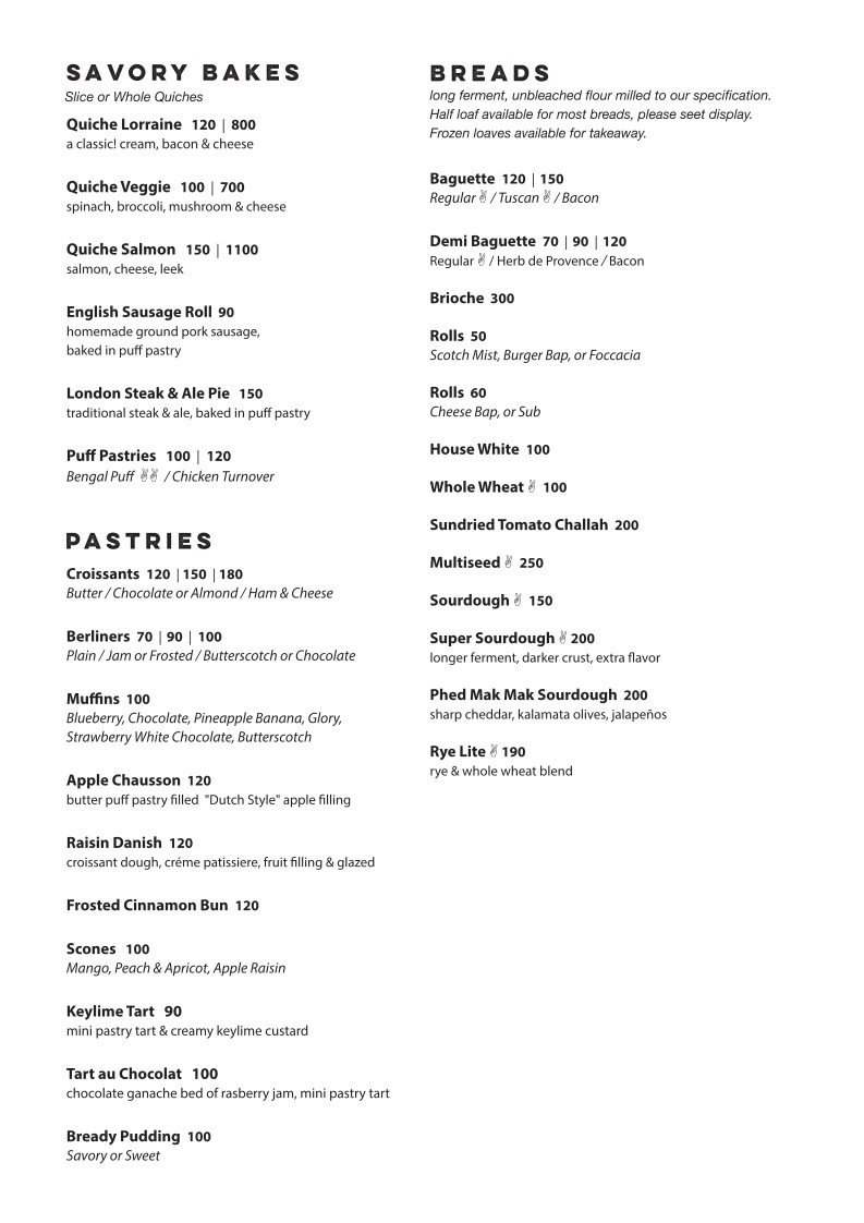 Holey Artisan Bakery and Cafe, Soi Ruamrudee menu 4