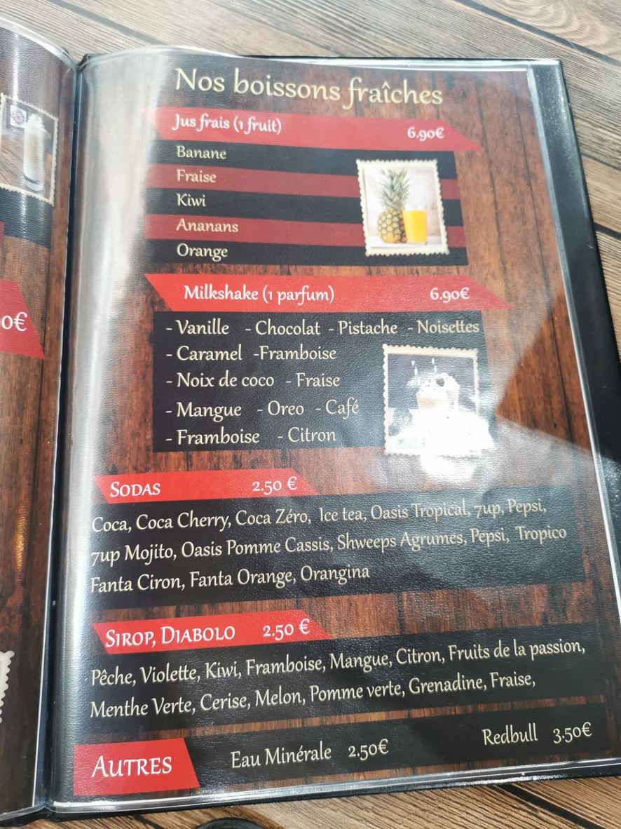 Showcolat menu 3