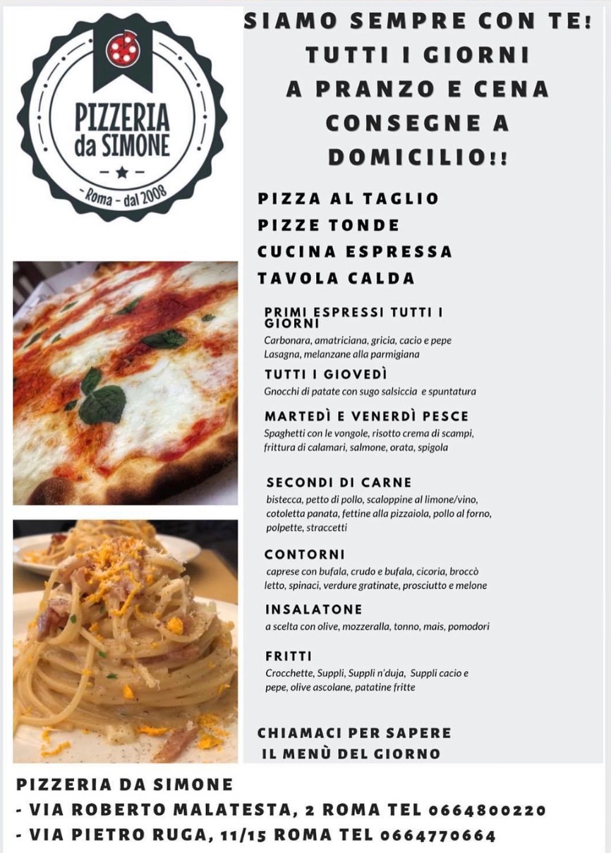 Pizzeria da Simone Malatesta menu 1