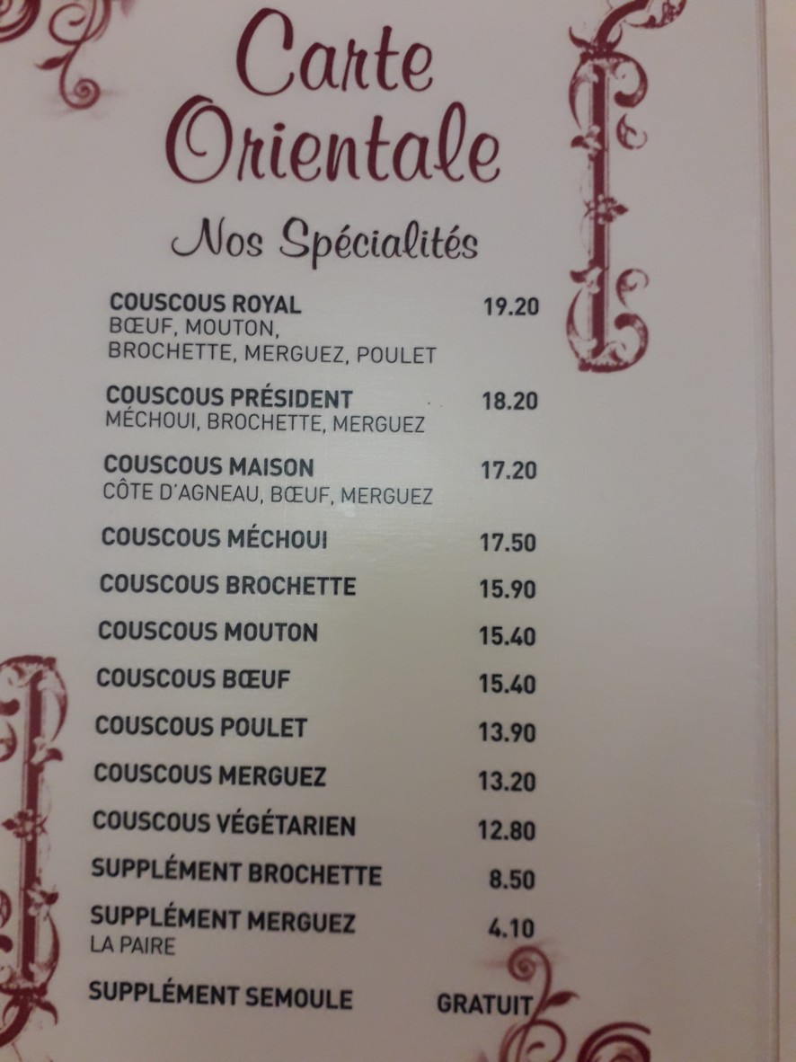 La Baraka menu 3