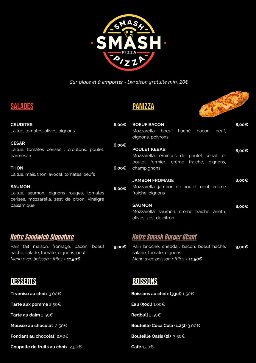 SMASH PIZZA - Saint Cloud menu 3