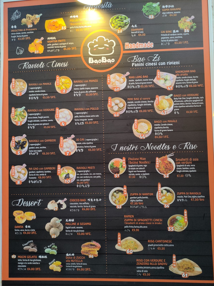 Bao Bao Piazza Istria menu 1