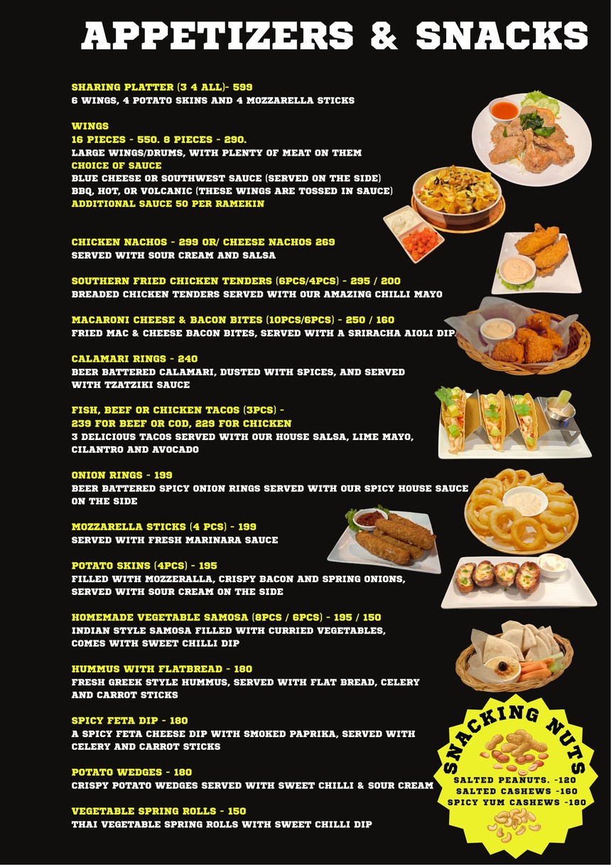 The Clubhouse Sports Bar & Grill, Sukhumvit 23, Bangkok menu 1
