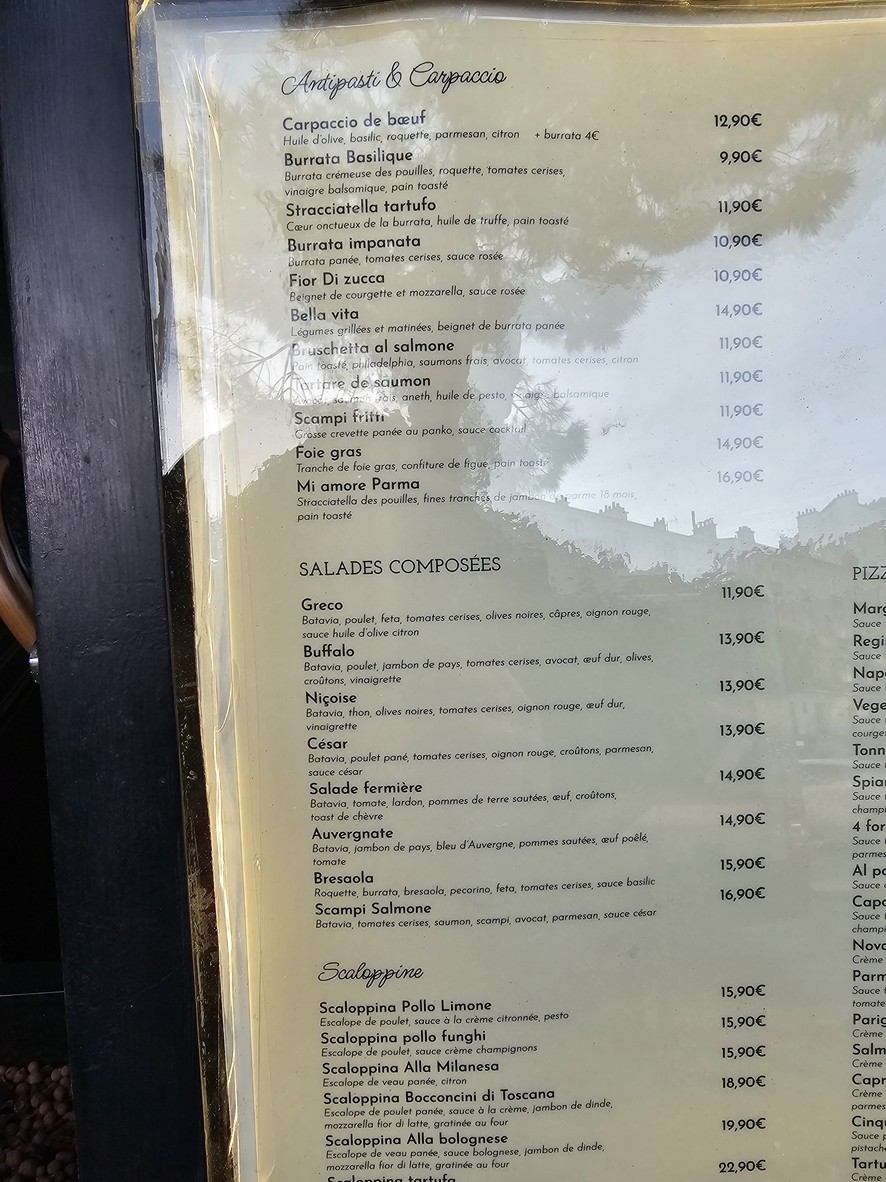 La Toscane menu 3