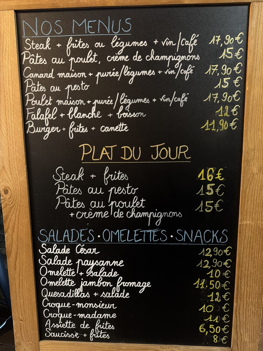 Bistrot 21 menu 1