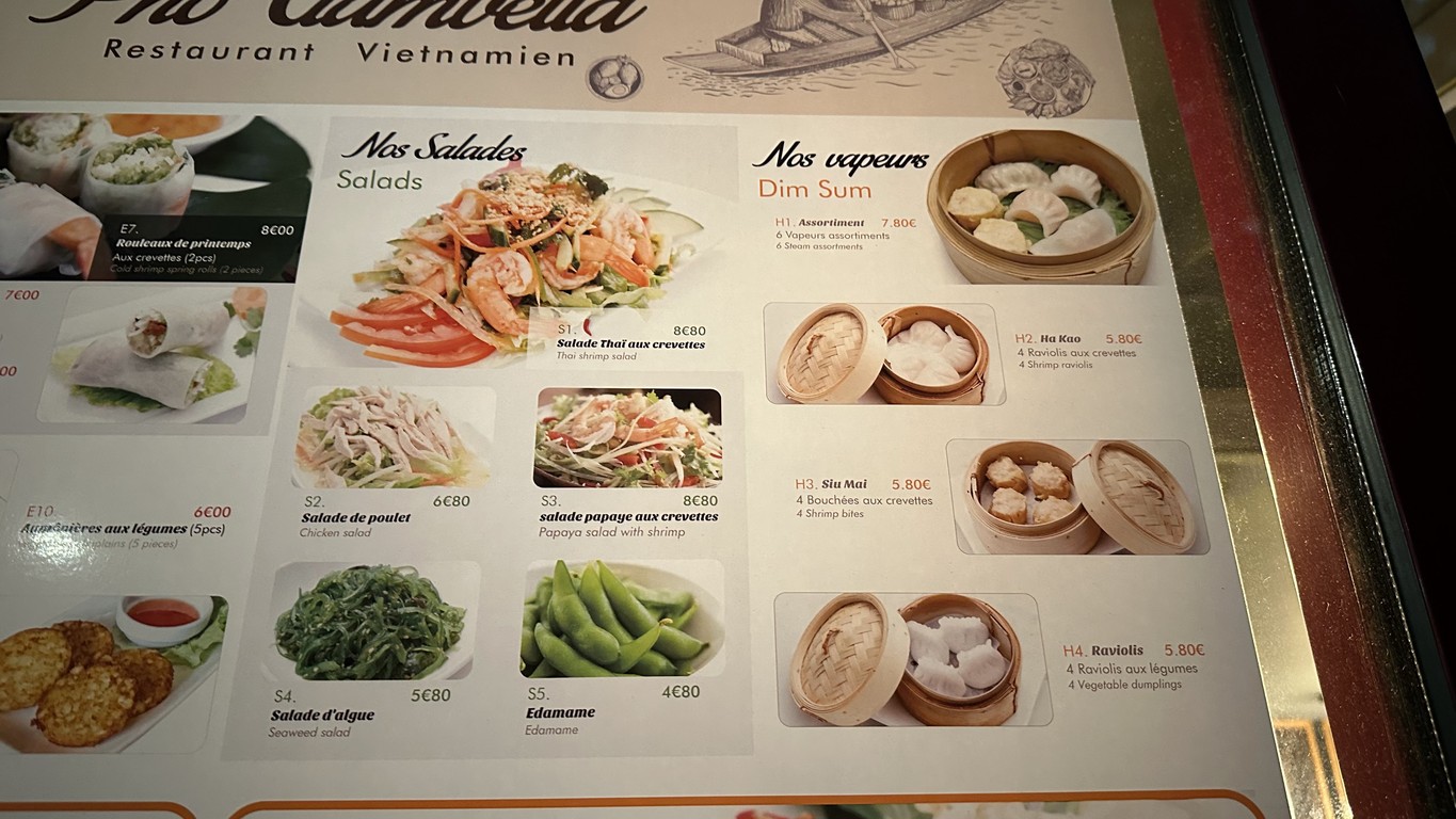 Pho Gambetta menu 2
