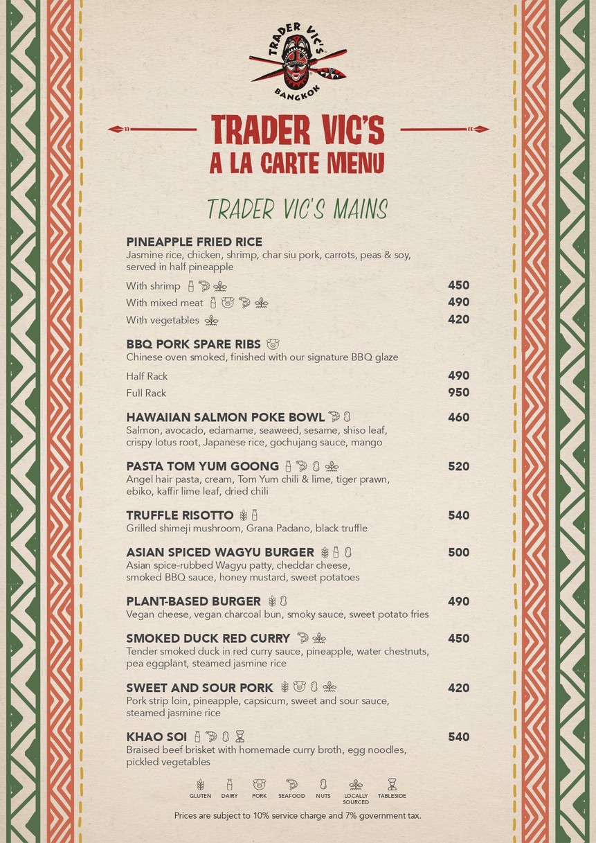 Trader Vic's at Anantara Riverside Bangkok Resort menu 2
