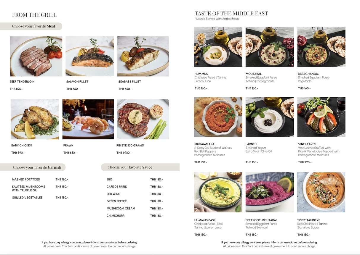 Florae Restaurant menu 3