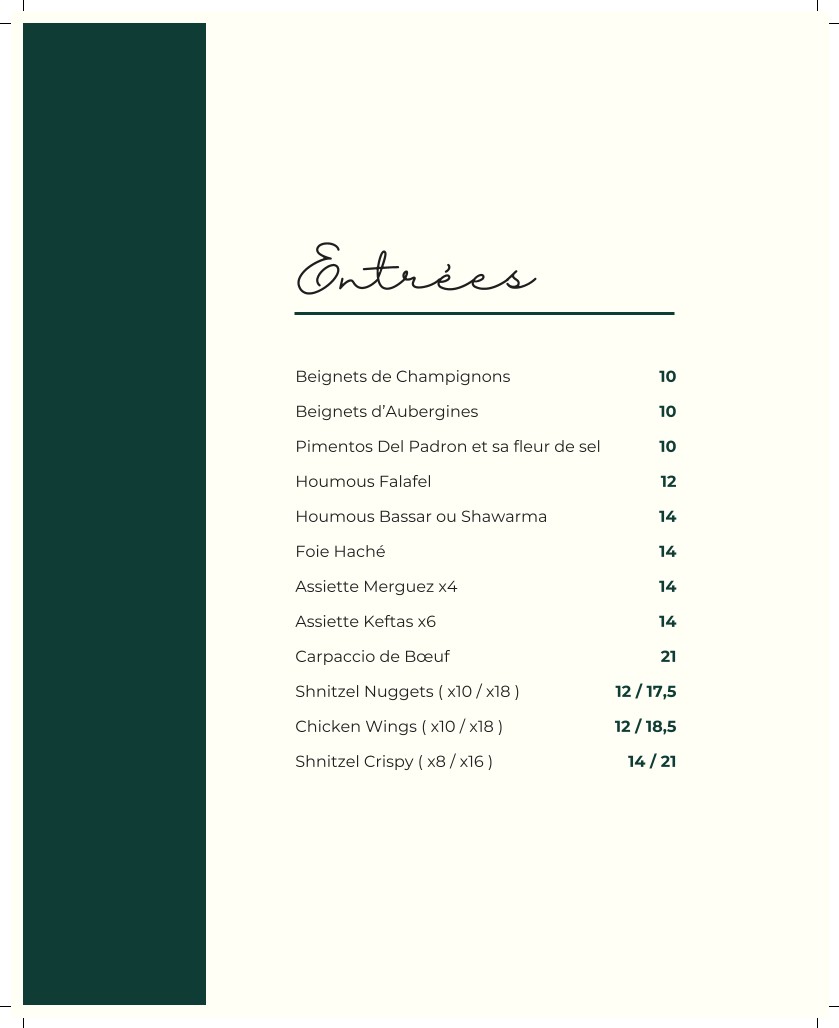 HBK House Burger menu 1