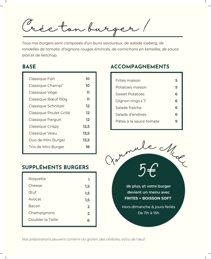 HBK House Burger menu 2