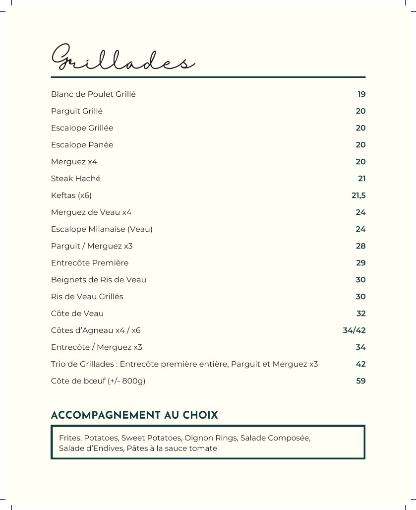 HBK House Burger menu 5