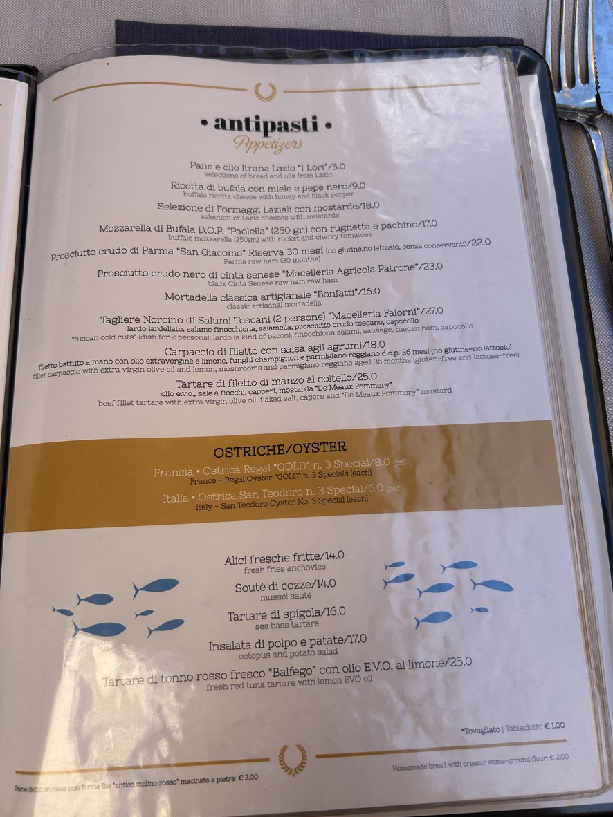 Naumachia Ristorante menu 2