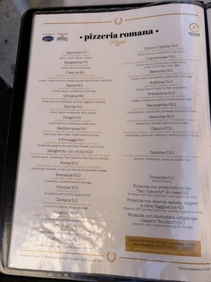 Naumachia Ristorante menu 3