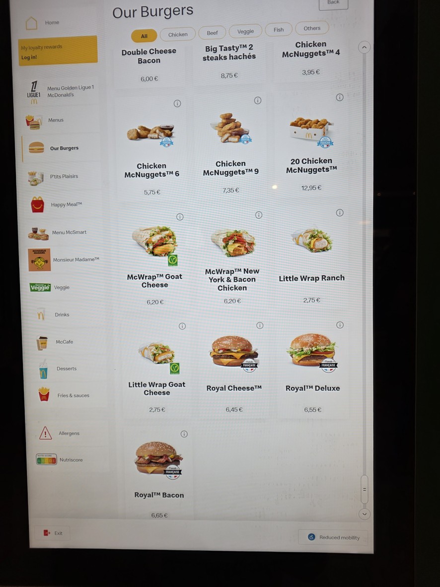 McDonald's menu 2