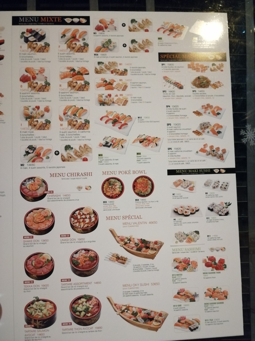Oky Sushi menu 2