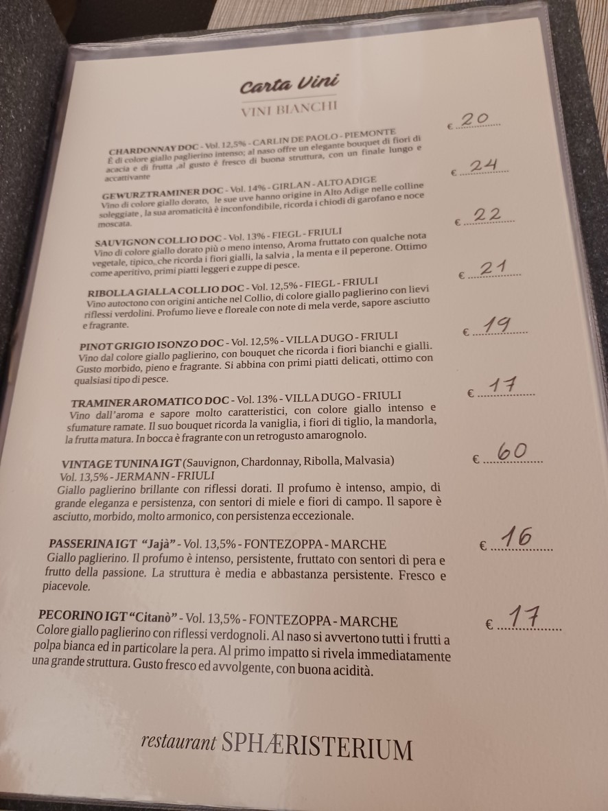 Sphaeristerium menu 5