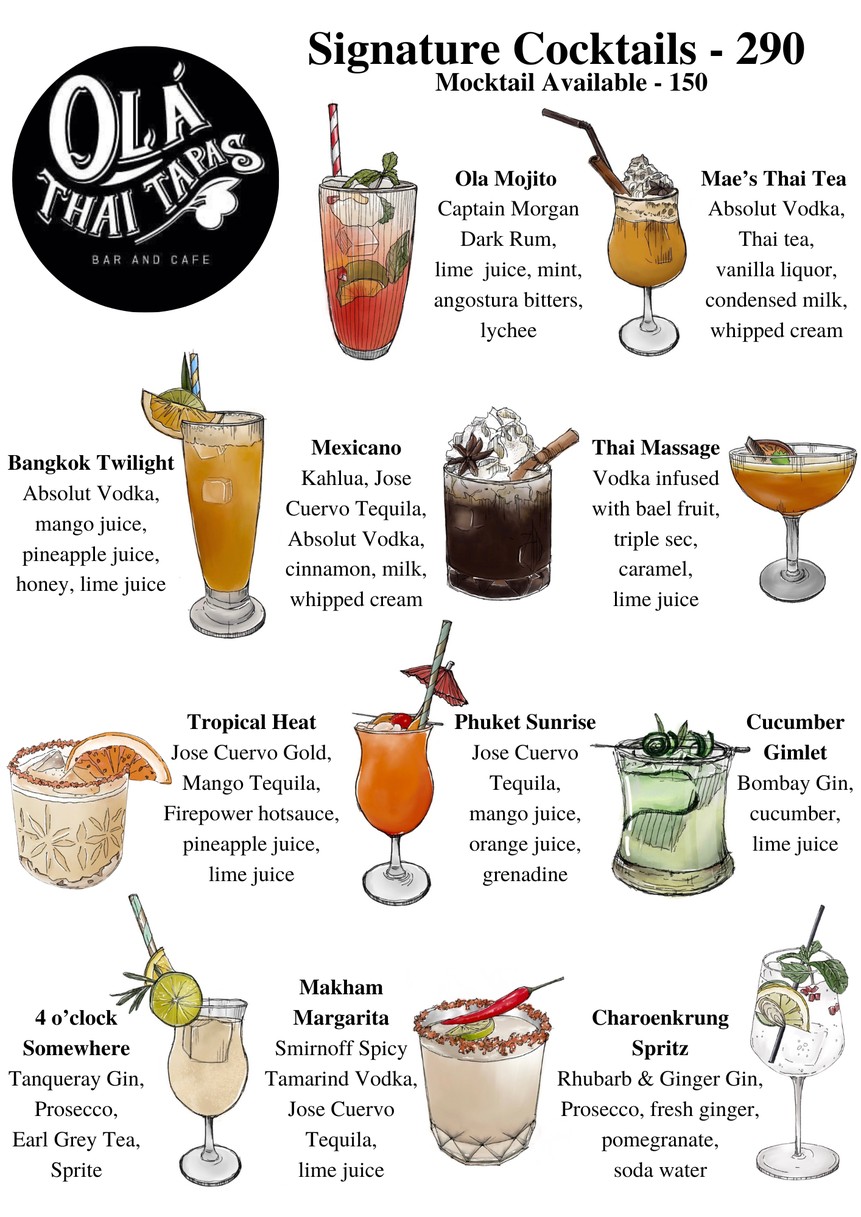 Olá Thai Tapas Bar And Cafe menu 3