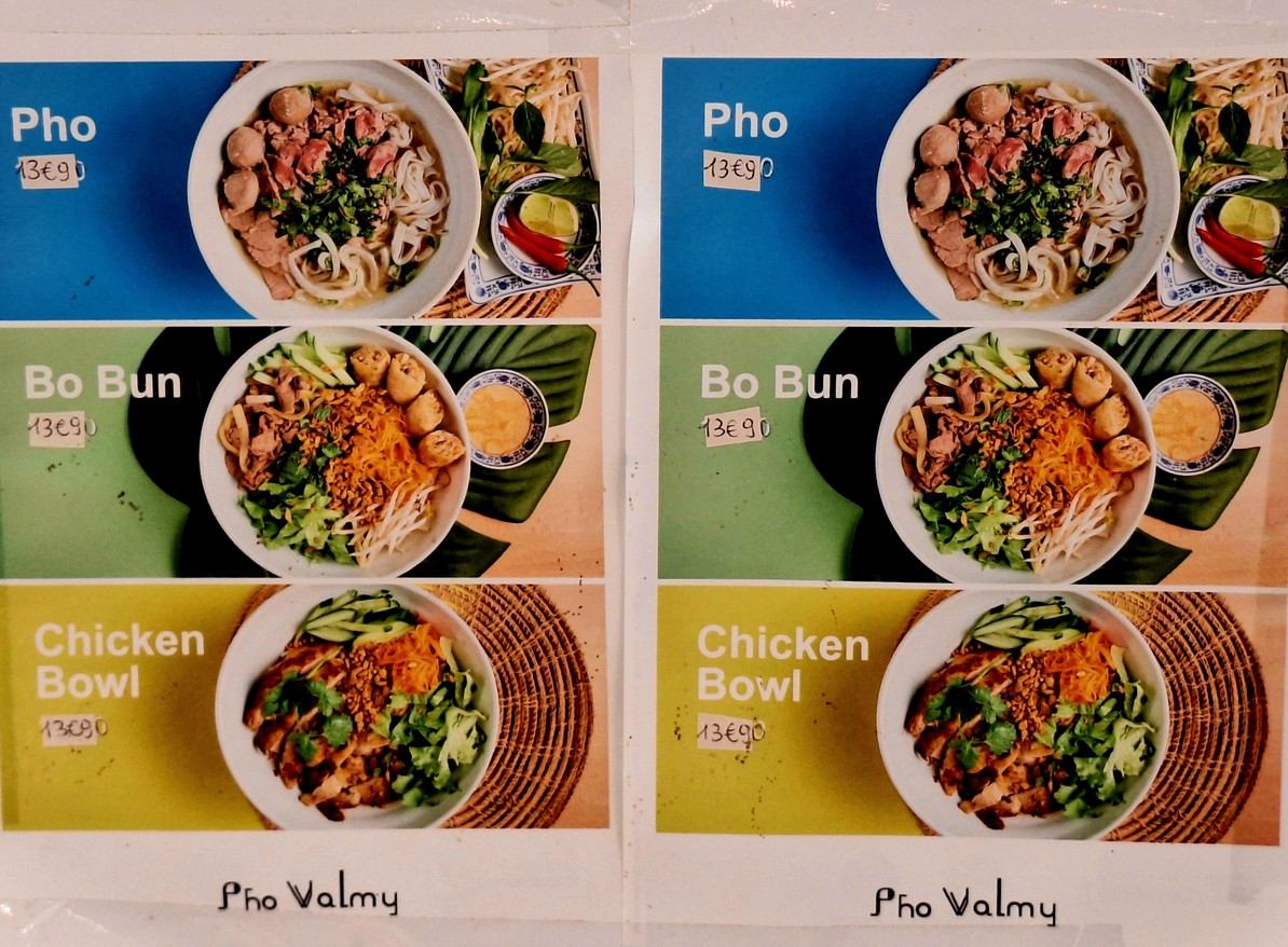 Pho Valmy menu 1