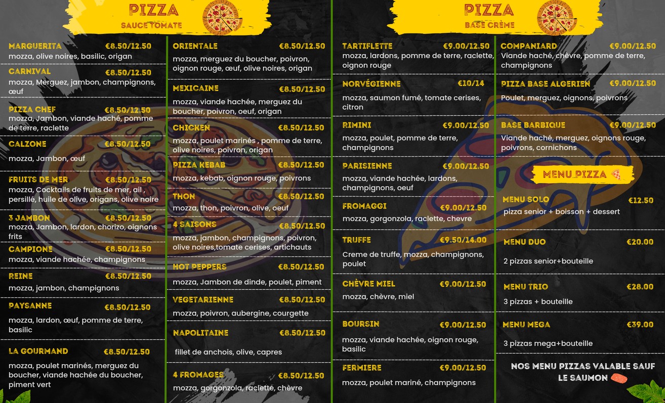 Basilico menu 2