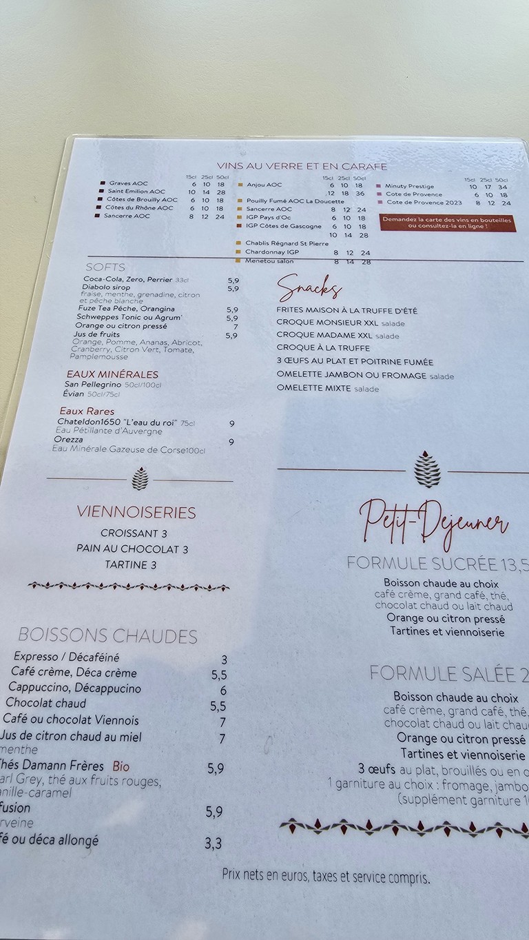 Le Séquoia Café menu 2