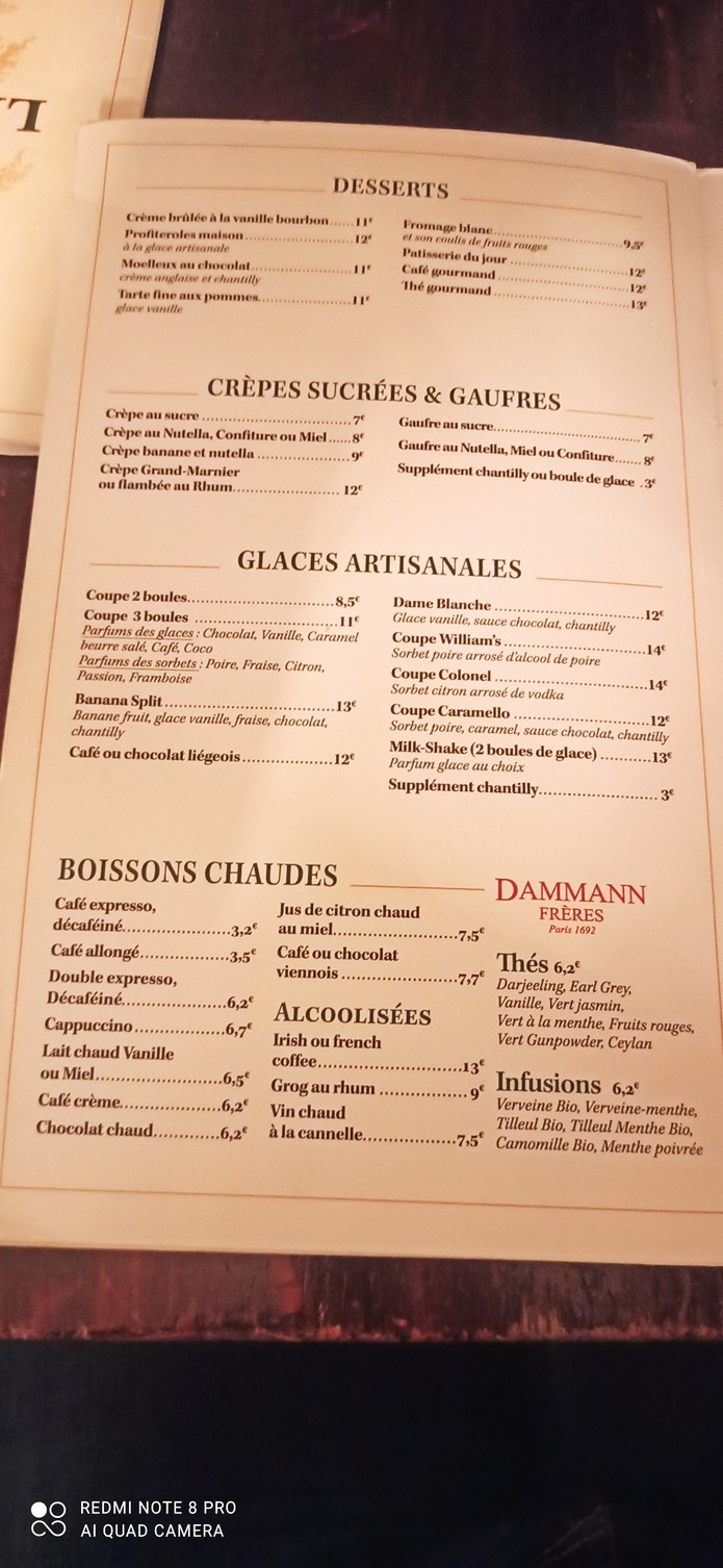 Le Séquoia Café menu 3