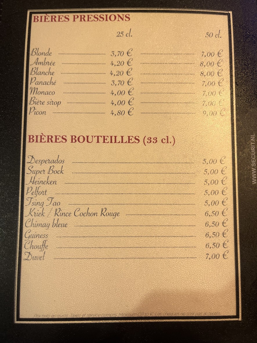 Bistrot Chez Pierrot - Live Musique & Bonne Humeur menu 1
