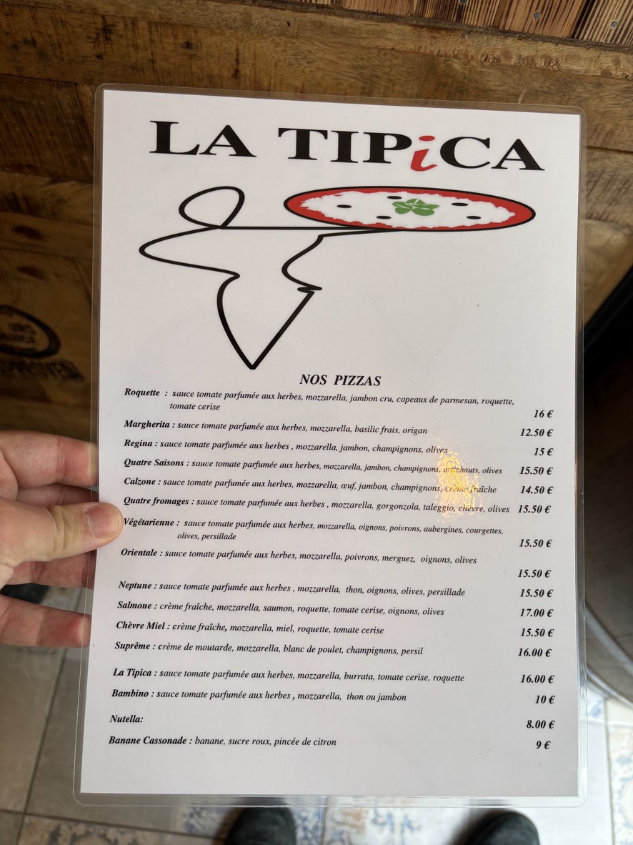 Pizzeria La Tipica menu 1