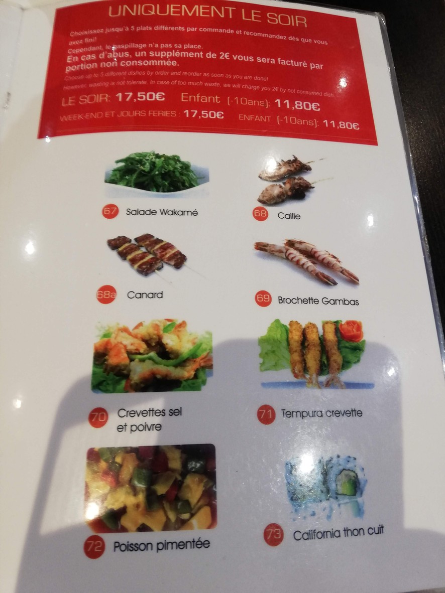 Sushi Sun menu 1