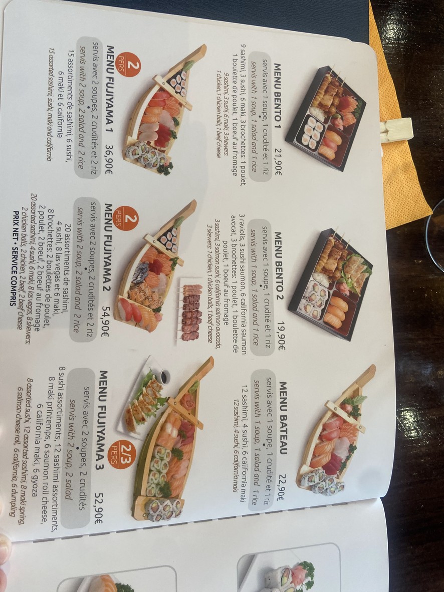 Fujiyama menu 4
