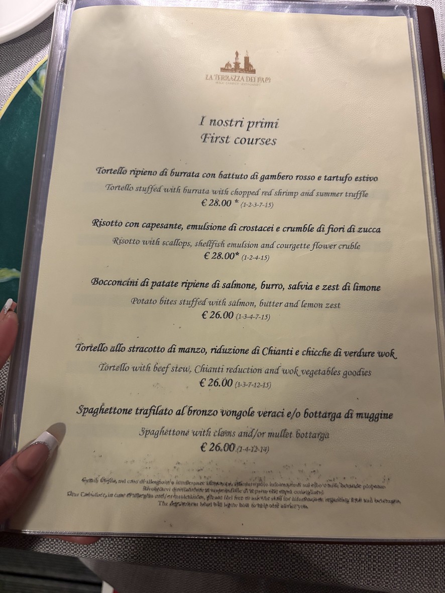 La Terrazza dei Papi Rooftop Restaurant menu 2