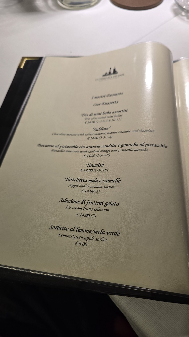 La Terrazza dei Papi Rooftop Restaurant menu 4
