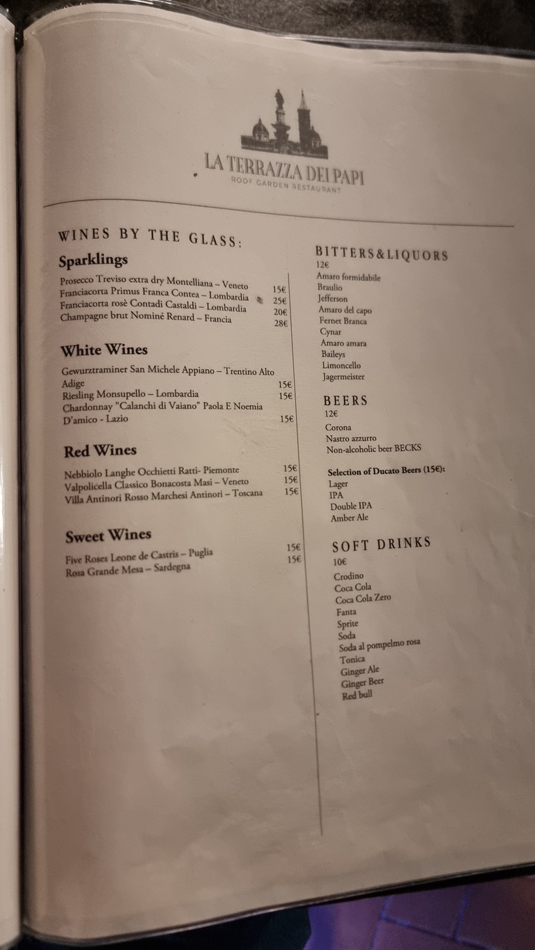 La Terrazza dei Papi Rooftop Restaurant menu 7