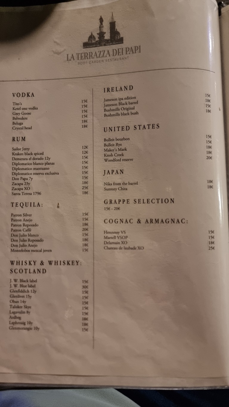 La Terrazza dei Papi Rooftop Restaurant menu 8