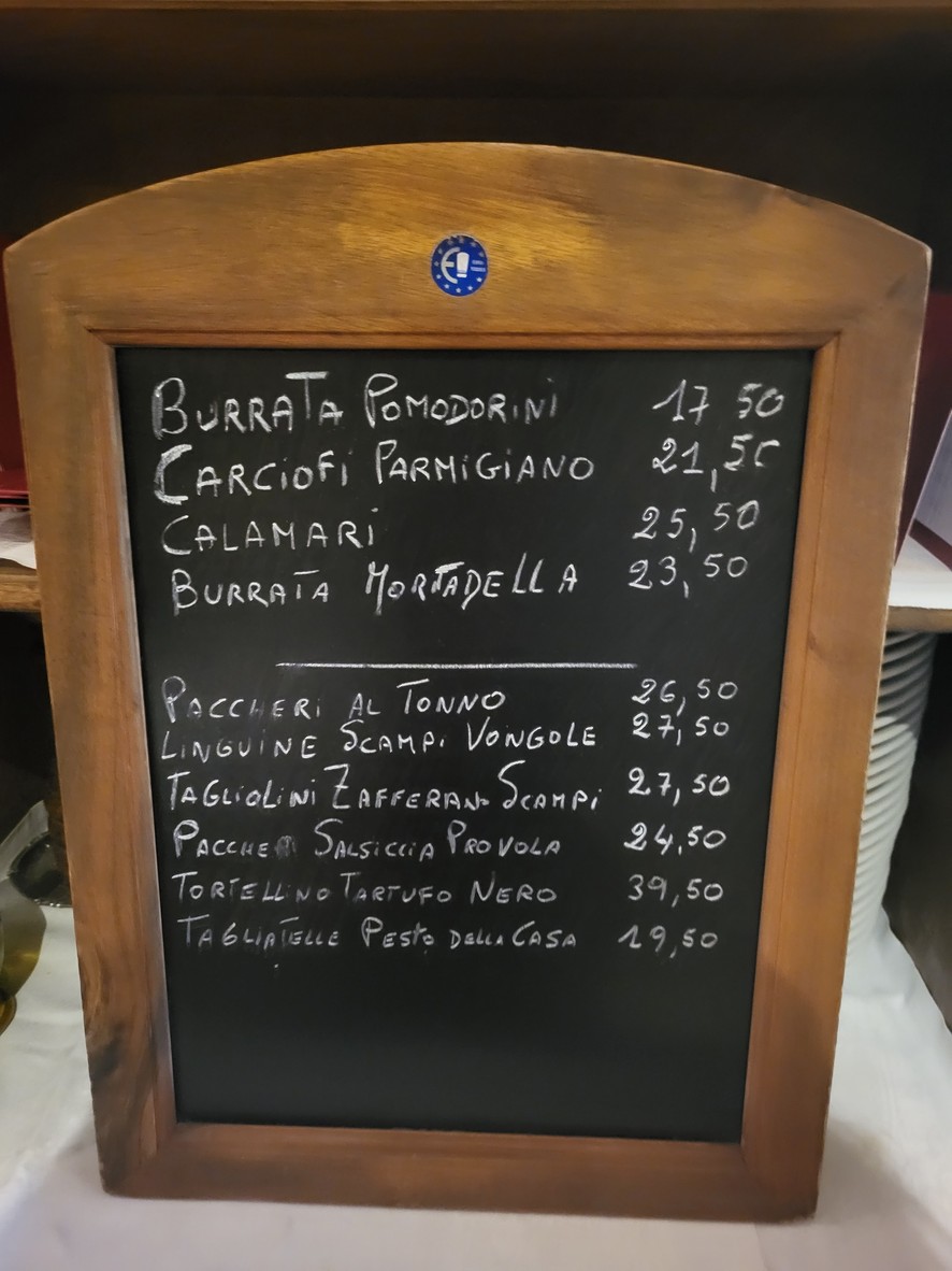 La Corte menu 2