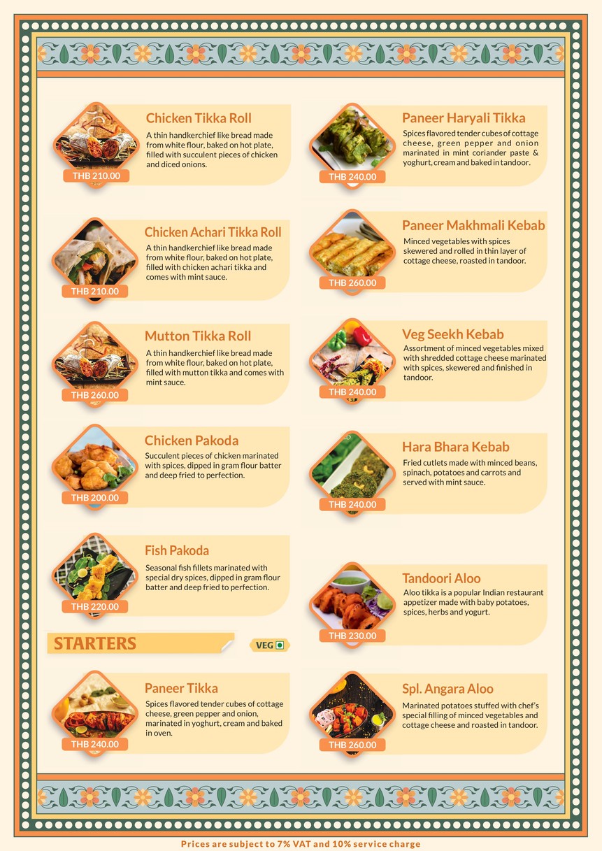 Indiagate Restaurant Sukhumvit Soi 47 menu 1