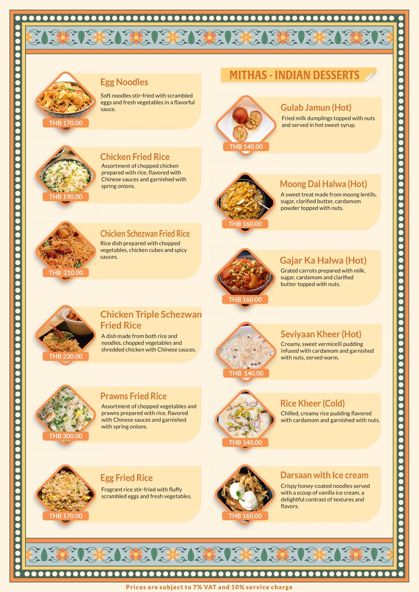 Indiagate Restaurant Sukhumvit Soi 47 menu 9