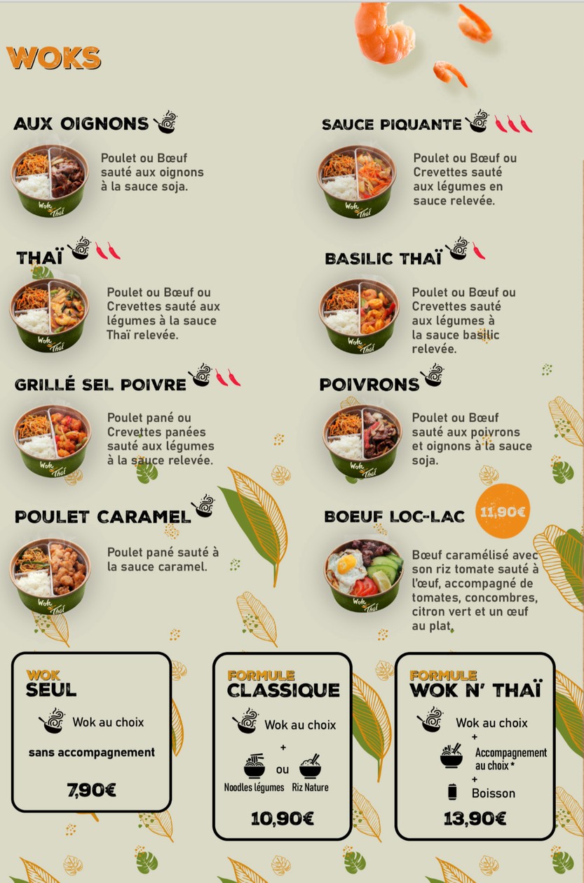 Wok N’ Thaï - Clichy menu 2