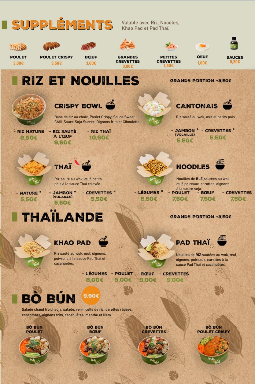 Wok N’ Thaï - Clichy menu 3