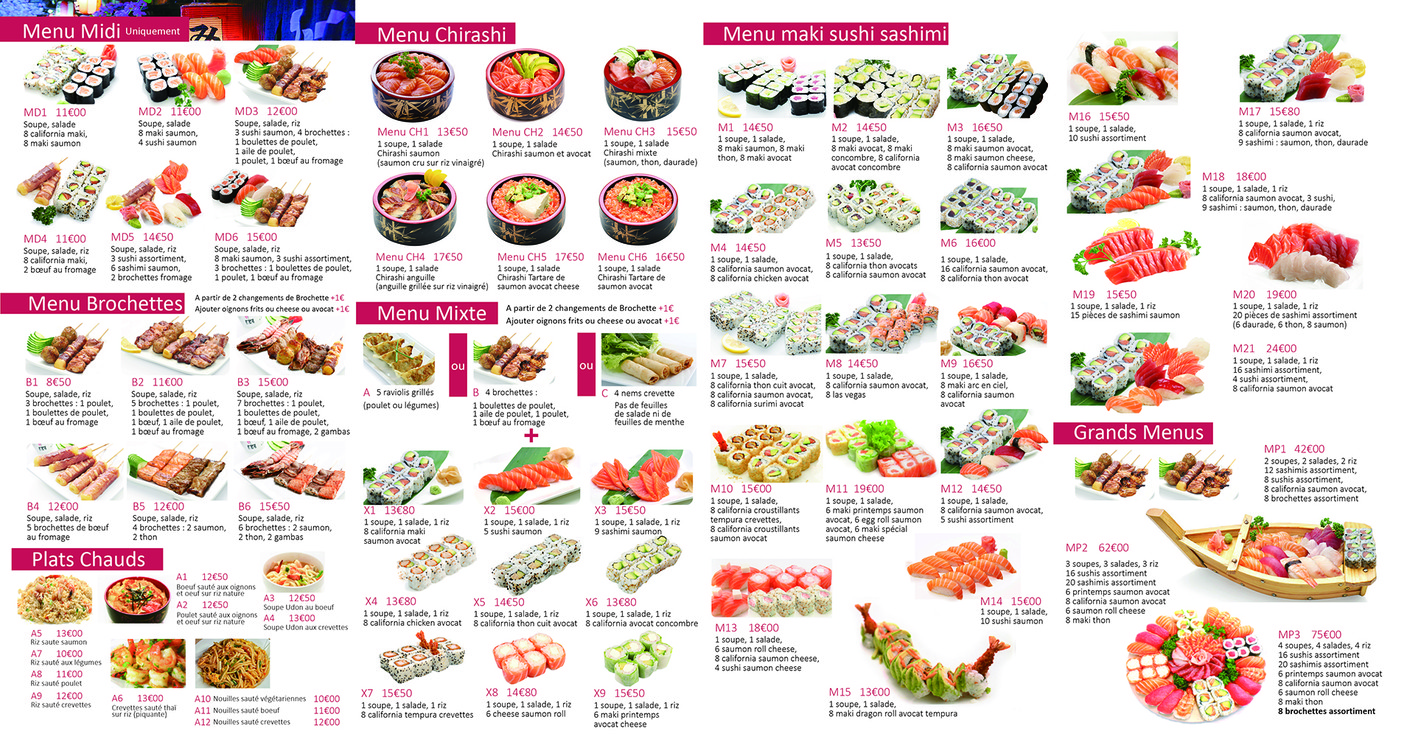 Sushi King menu 2