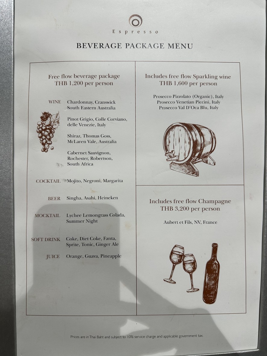 Espresso menu 2