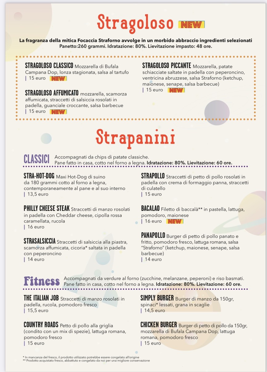 Straforno menu 9