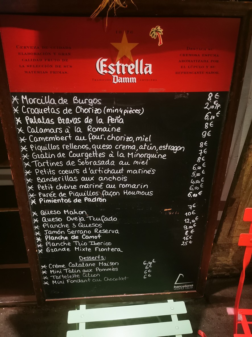 La Petite Peña menu 1
