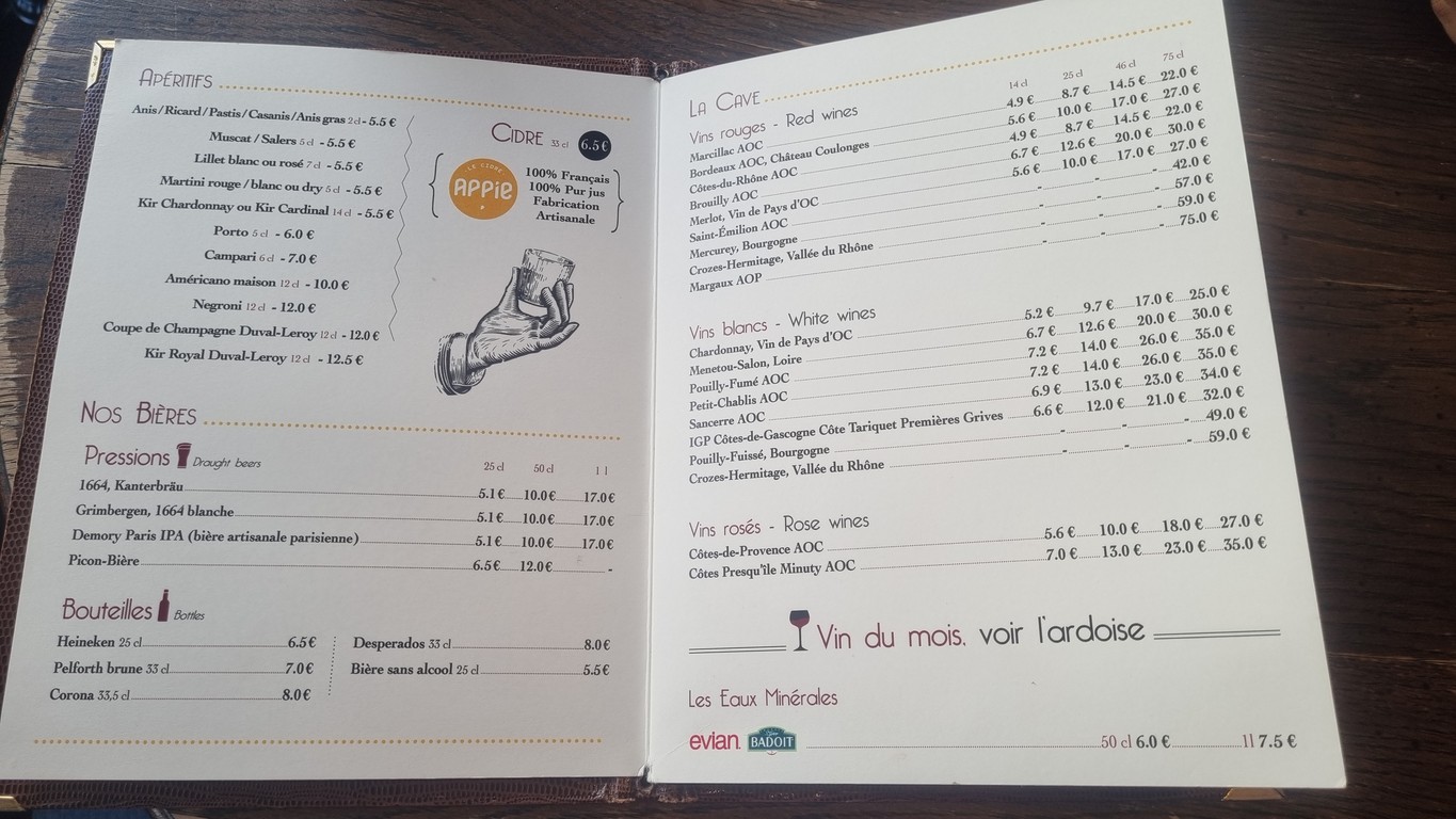 La Coopérative menu 2