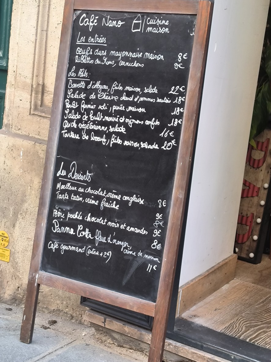 Café Nano menu 1